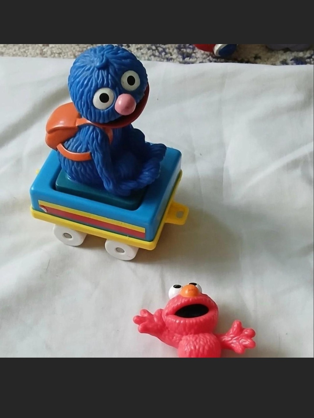 Sesame Street Grover Vintage  Pull-Along Toy Vehicle - Blue